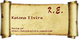 Katona Elvira névjegykártya